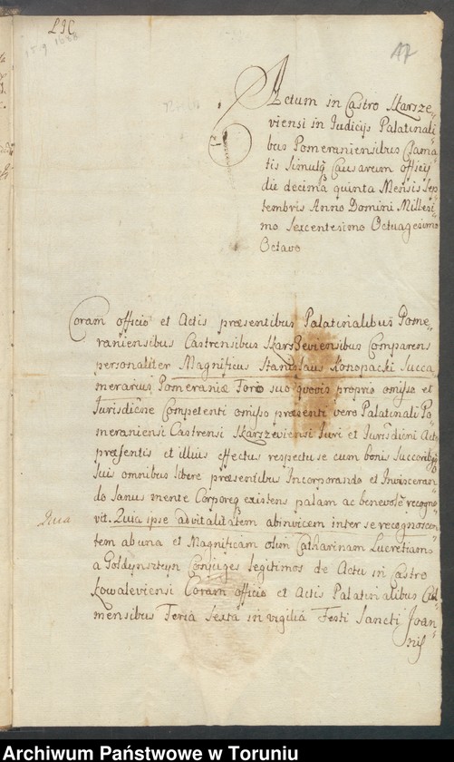 image.from.unit.number "Kretkowscy [Jan, Władysław i Zygmunt] - akta procesowe w sprawach rodzinnych, umowy małżeńskie"