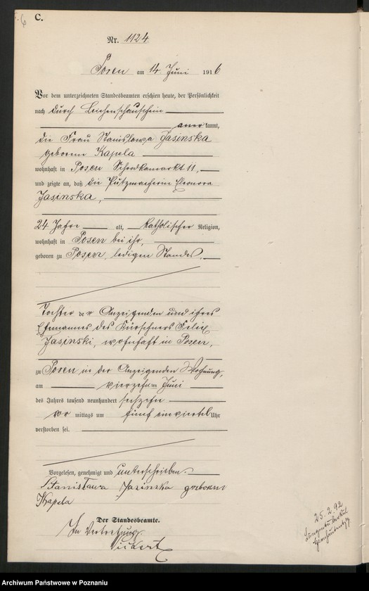 Obraz 8 z jednostki "Księga miejscowa zgonów tom III [Rejestr główny zgonów]"