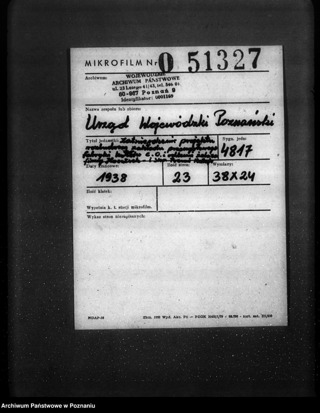 Obraz 2 z jednostki "Zatwierdzenie projektu rozbudowy zakładu przemysłowego /fabryki kotłów centralnego ogrzewania i odlewni żelaza firmy Höntschi Spółka Poznań-Rataje/"