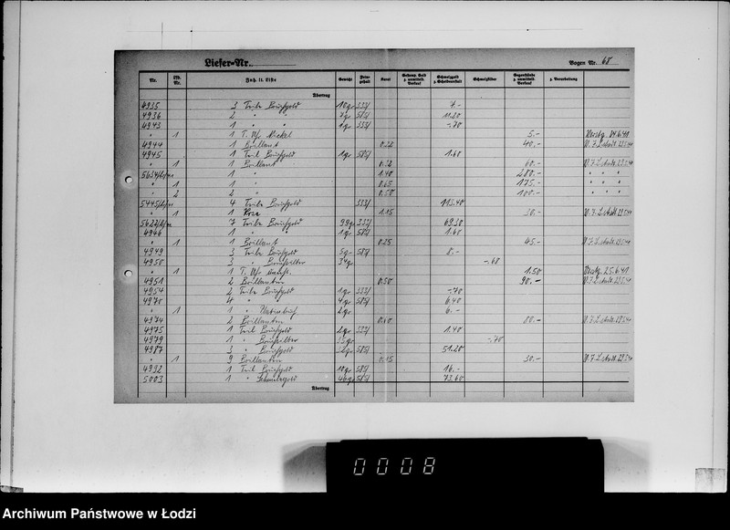 Obraz 6 z jednostki "[Dziennik przychodu kosztowności]"