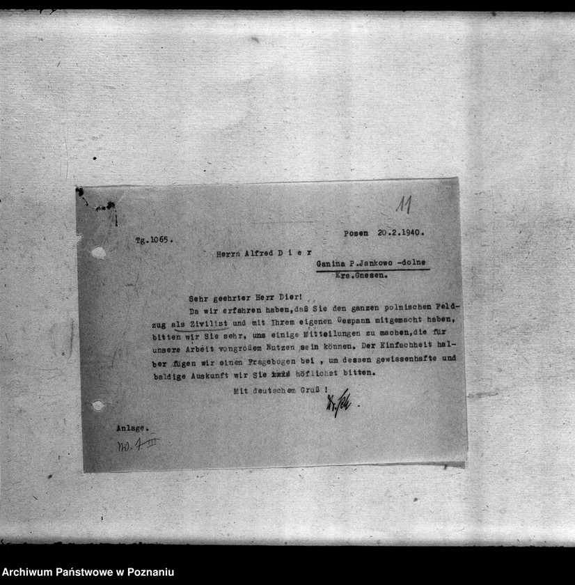 Obraz 15 z jednostki "Korespondencja w sprawie miejscowych Niemców, którzy zginęli w 1939 roku"