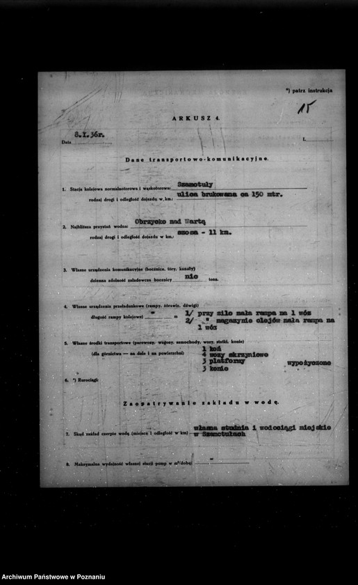 Obraz 19 z jednostki "Kwestionariusz Rolniczej Spółki Olejarskiej Spółka z o. o. w Szamotułach"