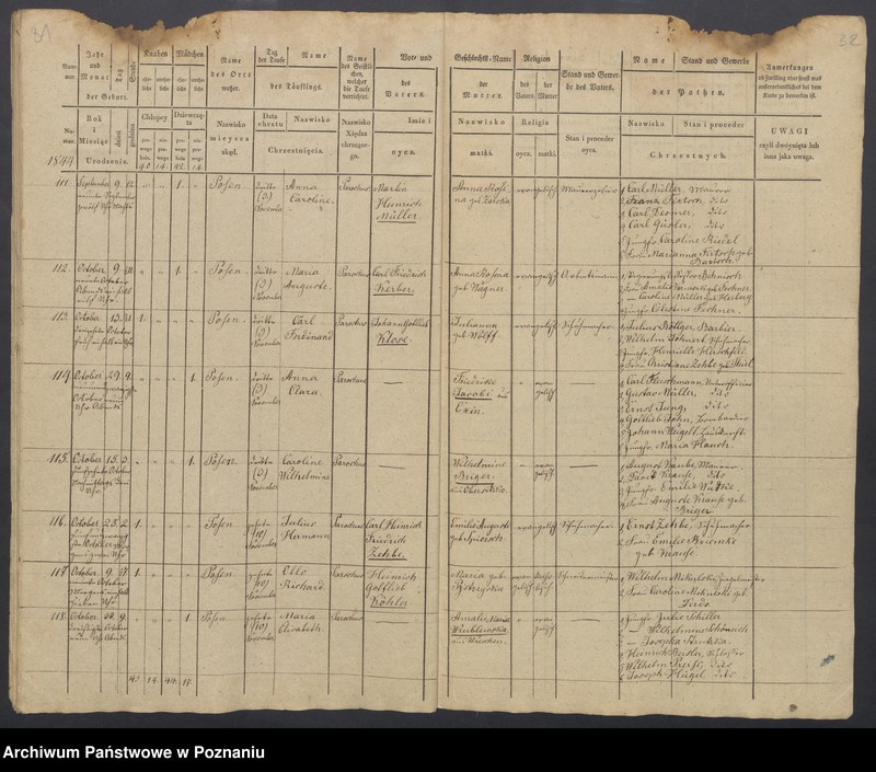 Obraz 18 z jednostki "Duplikat des Taufregisters"