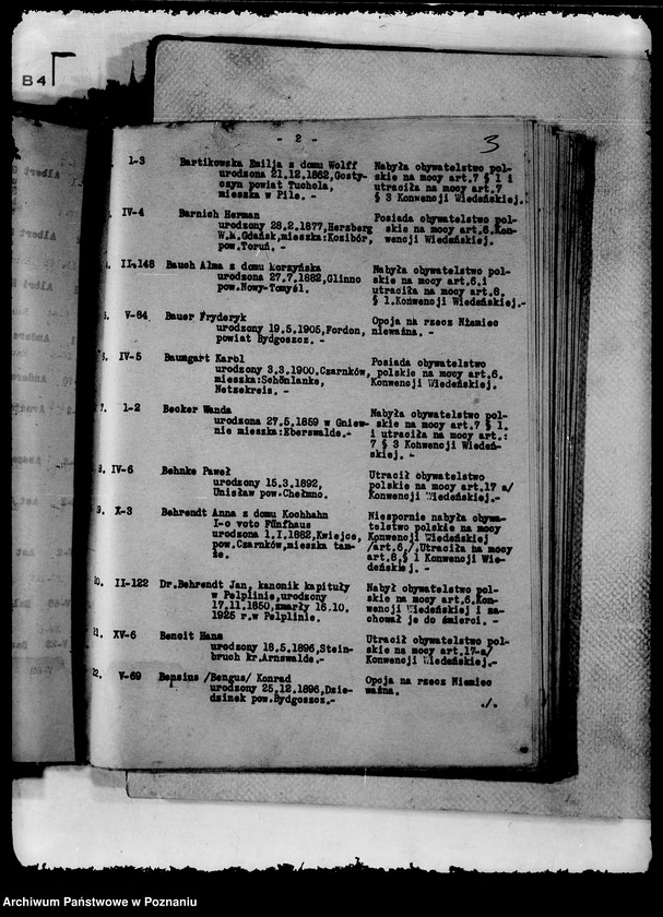 Obraz 7 z jednostki "Spis alfabetyczny spraw spornego obywatelstwa zdecydowanych przez Delegatów technicznych polskich i niemieckich od 9 XII 1929- 1 IV 1930"