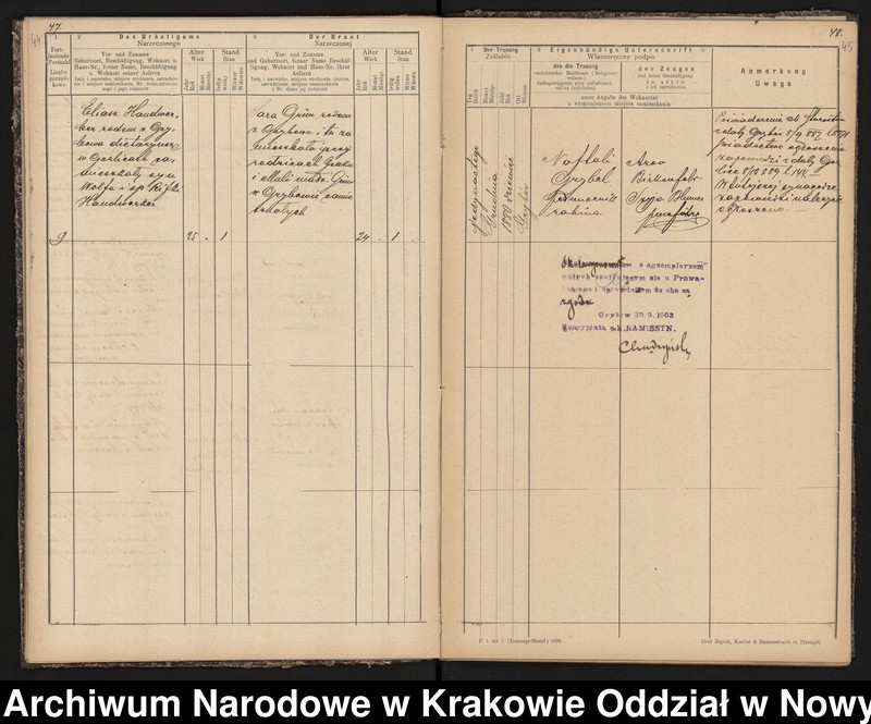 Obraz 17 z jednostki "[Księgi stanu cywilnego - urodzenia, małżeństwa, zgony]"