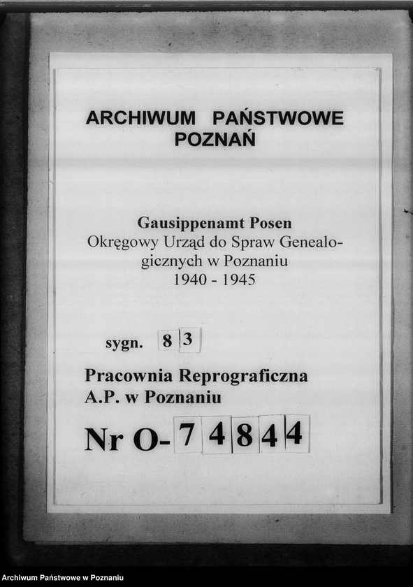Obraz 1 z jednostki "Schriftwechsel mit den Amtsgerichten [korespondencja w sprawie ksiąg kościelnych, nazwy powiatów od M - Z]"