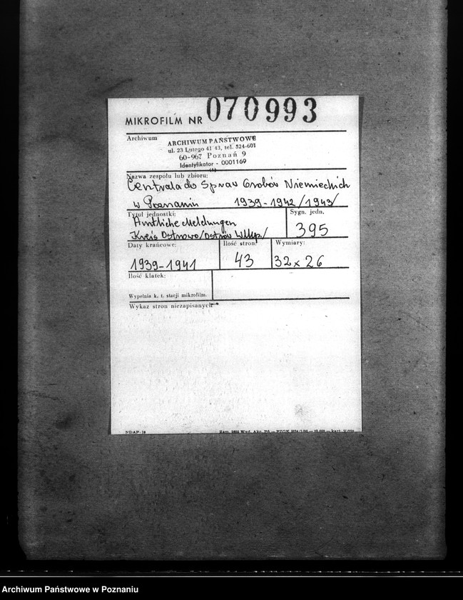 Obraz 2 z jednostki "Amtliche Meldungen Kreis Ostrowo (Ostrów Wielkopolski)"