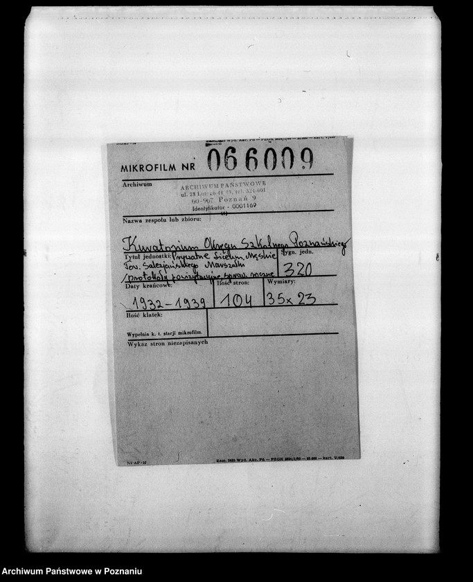 Obraz 2 z jednostki "Prywatne Liceum Męskie Towarzystwa Salezjańskiego- Marszałki- [protokoły powizytacyjne, sprawozdania roczne szkoły]"