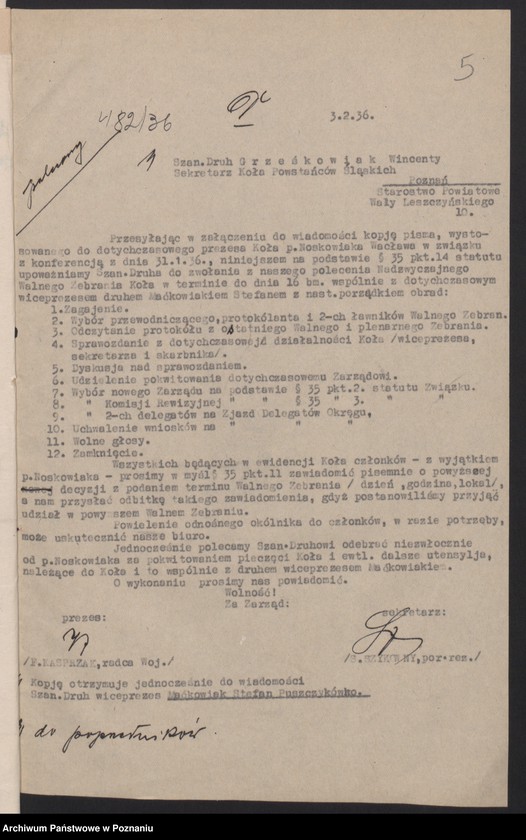 Obraz 8 z jednostki "Akta Koła: Powstańcy Śląscy Koło Poznań."