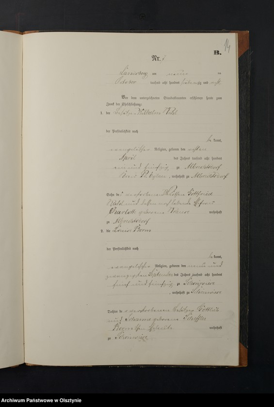 image.from.unit.number "Heiraths-Neben-Register Nr 1 - 9"