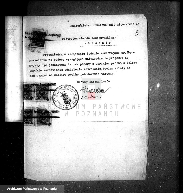 Obraz 7 z jednostki "Zatwierdzenie przemysłowego tartaku A. Mielżyńskiego w Borowej Karczmie, pow. leszczyński"