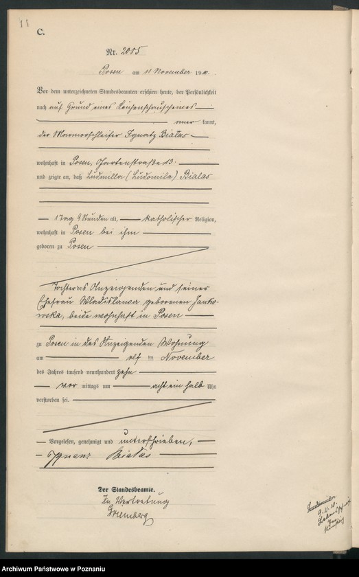 Obraz 15 z jednostki "Księga miejscowa zgonów tom V [Rejestr główny zgonów]"