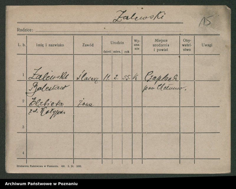 Obraz 17 z jednostki "Zalewski - Zamkowski"