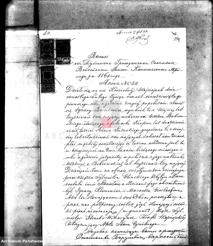 image.from.unit.number "Dokumenty brakosočetavšichsja Sejneskago Rimsko-Katoličeskago Prichoda za 1889 g."