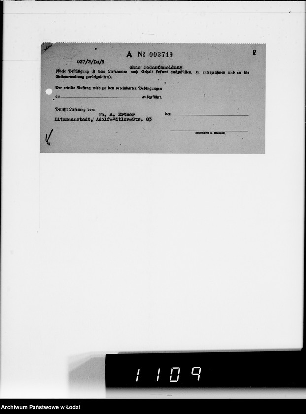 Obraz 12 z jednostki "Aufträge, Lieferscheinen und Rechnungen 3712-7810."