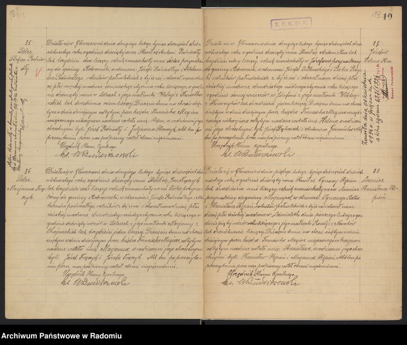 image.from.unit.number "Urząd Stanu Cywilnego w Głowaczowie Akta urodzeń, małżeństw, zgonów 1919 rok"