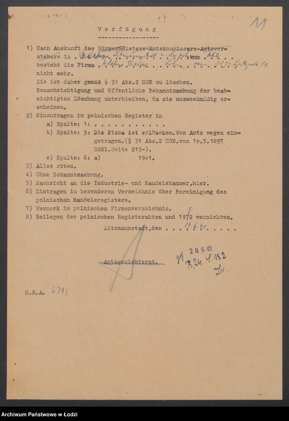 Obraz 13 z jednostki "Adelina Bauer - sklep kolonialno-spożywczy i sprzedaż mleka"