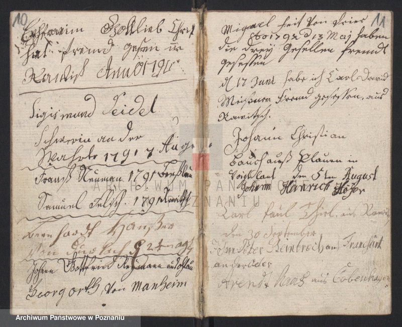 image.from.unit.number "Gessellenbuch. [Księga zapisów czeladników będących na wędrówce]"