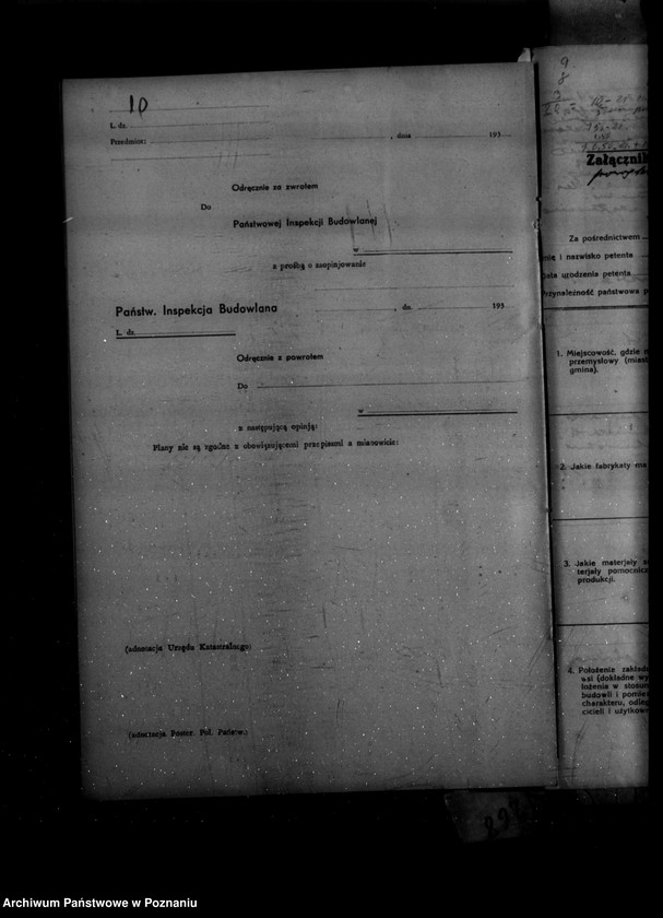 Obraz 14 z jednostki "Zatwierdzenie zakładu przemysłowego /warsztatu ślusarskiego/ firmy cukrownia szamotulska Spółka z o. o. Szamotuły"