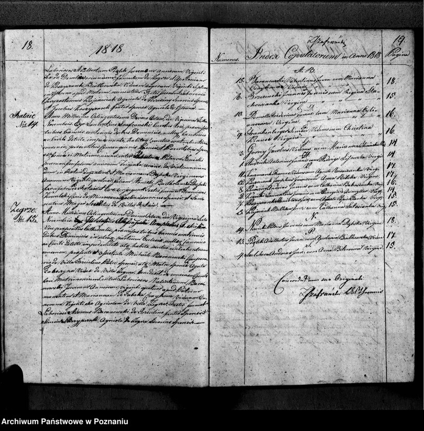 Obraz 13 z jednostki "Duplikat libri baptisatorum, copulatorum, mortuorum"