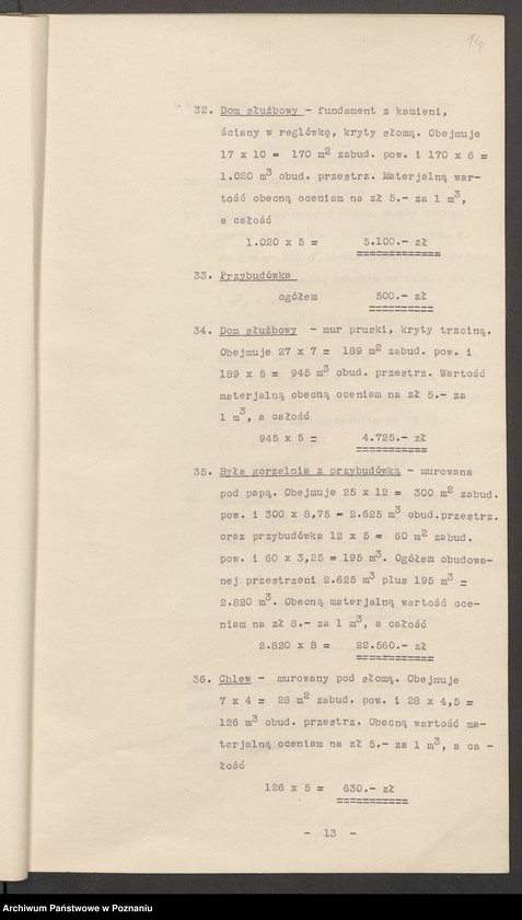 Obraz 18 z jednostki "Oszacowanie majątku Lechlin"