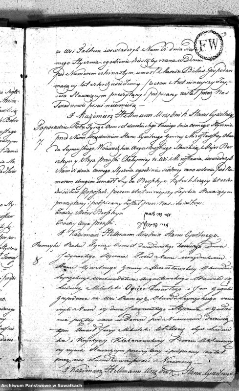 image.from.unit.number "Akta Umarłych Gminy Mirosławskiey na Rok 1823"