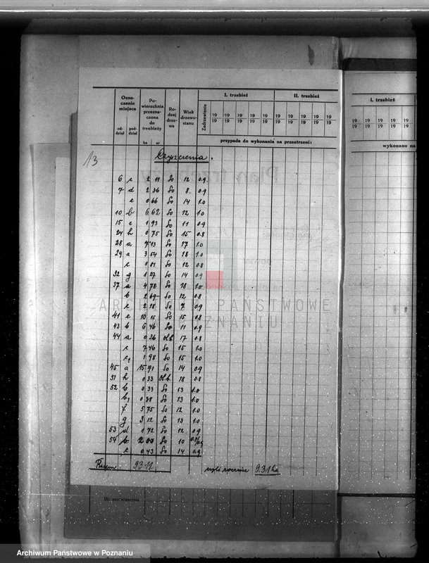 Obraz 17 z jednostki "Plan urządzenia gospodarstwa leśnego dla lasu ordynacji Kobylniki powiat szamotulski 1930-1940"