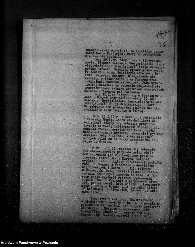 Obraz 20 z jednostki "Sprawozdania z życia mniejszości narodowych za miesiące styczeń, luty, marzec 1930 r."