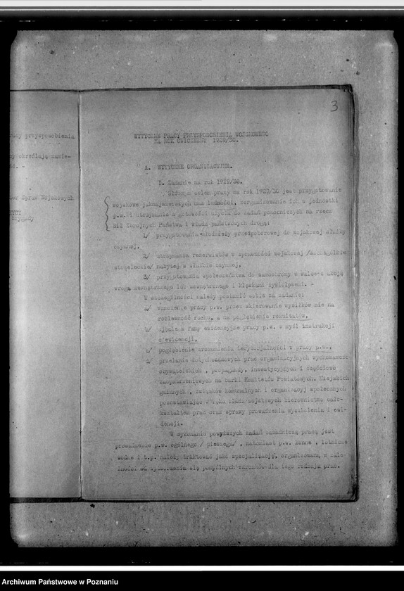 image.from.unit.number "Rozkazy, protokoły, instrukcje, sprawozdania Komitetu. Przepisy służbowe dotyczące organizacji i działalności wychowania fizycznego i przysposobienia wojskowego z 1928 roku. Korespondencje. Szkice umundurowania."