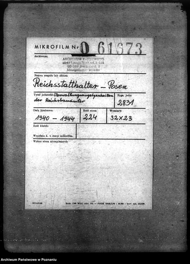 Obraz 2 z jednostki "Verwaltungsangelegenheiten der Reichsbauämter"