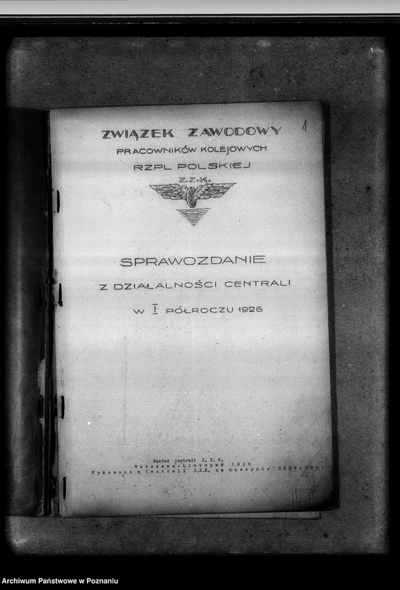 Obraz 5 z jednostki "Sprawozdania z działalności centrali w I półroczu 1926"