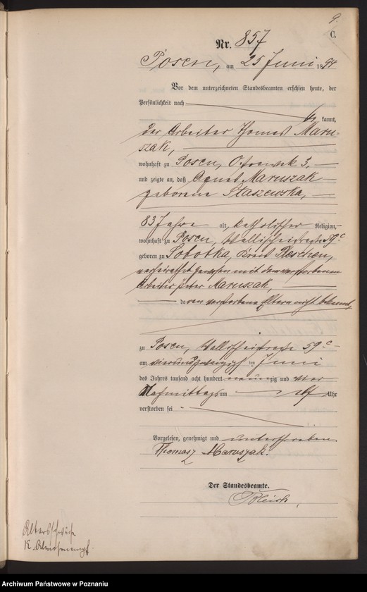 Obraz 12 z jednostki "Księga zgonów t. III"