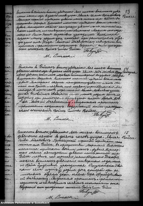 image.from.unit.number "Duplikat Aktov Graždanskogo sostojanija Evreev Vejsejskogo Božničnogo Okruga o roždenij, brake i smerti na 1895 god"