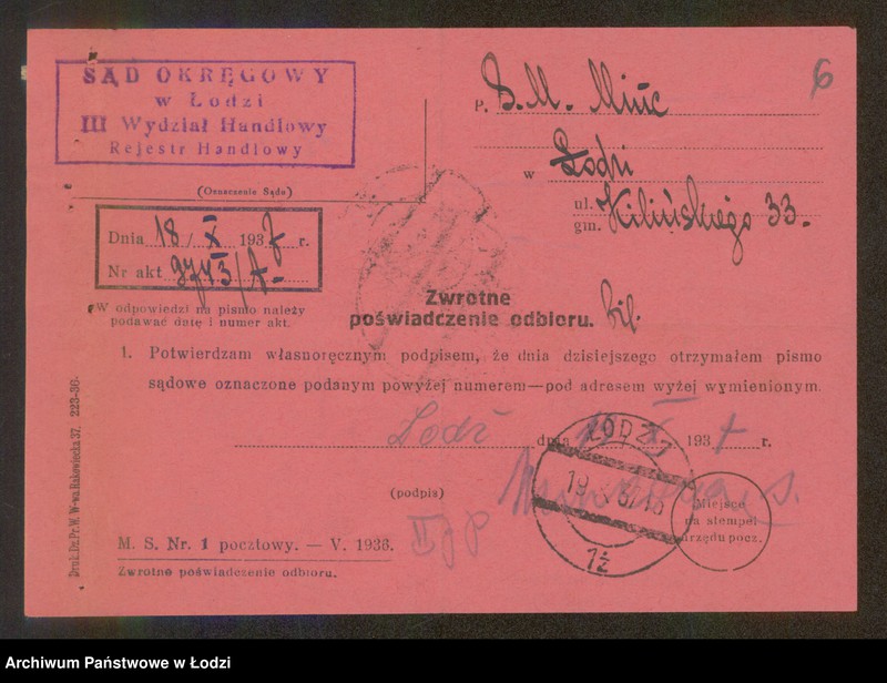 Obraz 8 z jednostki "Szlama Majer Minc- sprzedaż żelaza"