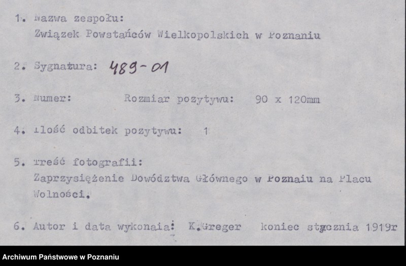 Obraz 4 z jednostki "Zaprzysiężenie Dowództwa Głównego w Poznaniu."