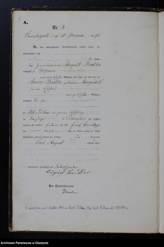 image.from.unit.number "Geburts-Haupt-Register Tom I,Nr 1 - 106"