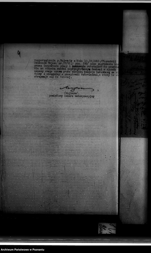 Obraz 8 z jednostki "Zatwierdzenie projektu przebudowy i rozbudowy Rzeźni Miejskiej w Środzie nr 478 własność Magistratu miasta Środy"