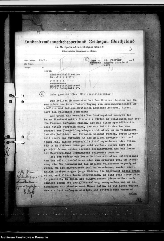 Obraz 7 z jednostki "Kuraufenthalt für Volksdeutsche und Umsiedler in Hermannsbad im Jahre 1944"