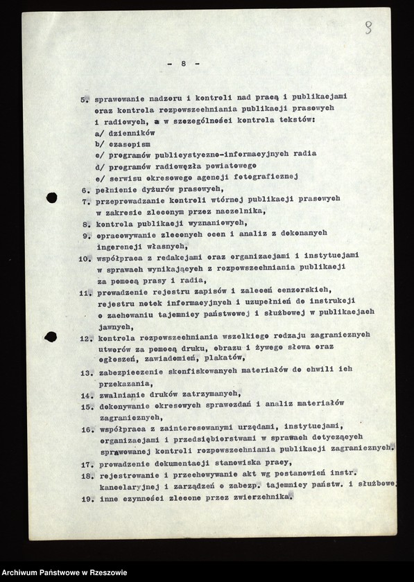 image.from.unit.number "Instrukcje i pisma okólne Naczelnika WUKPPiW [Wojewódzki Urząd Kontroli Prasy, Publikacji i Widowisk]w Rzeszowie"