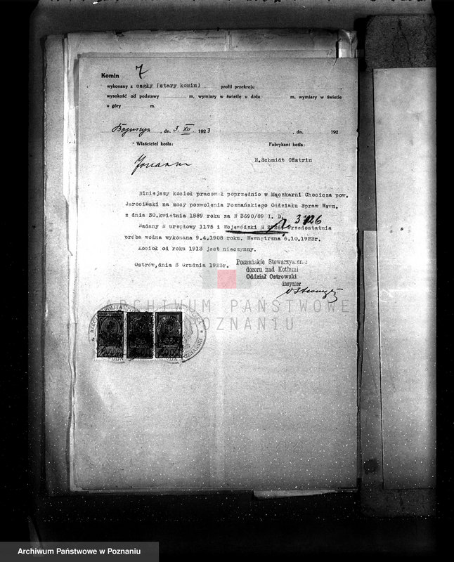 Obraz 11 z jednostki "Majętność Boguszyn pow. jarociński nr fabr. kotła 1231 nr woj. kotła 6119"