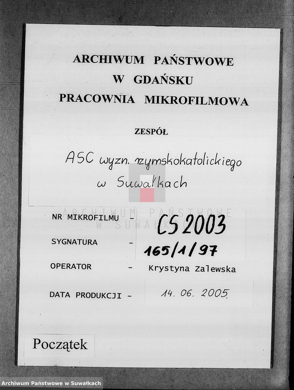 Obraz 2 z jednostki "[Duplikat akt urodzeń, małżeństw i zgonów wyzn. rzym. - kat. w Suwałkach 1889 r.]"