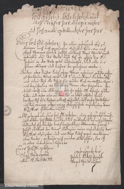 image.from.unit.number "Spec. Korespondencja gwoździarzy z władzami miejskimi Leszna; język niemiecki"