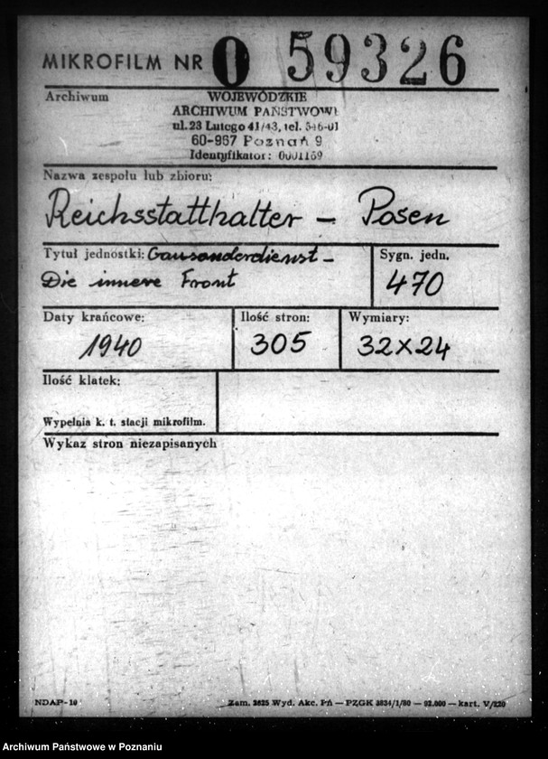 Obraz 2 z jednostki "Gausonderdienst - Die innere Front"