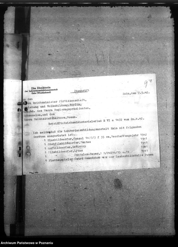 Obraz 13 z jednostki "Ausstattung mit Lehrmitteln der Lehrerbildungsanstalten"