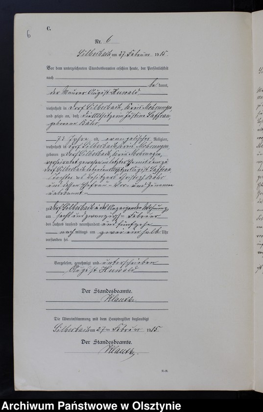 image.from.unit.number "Sterbe-Neben-Register Nr 1 - 45"