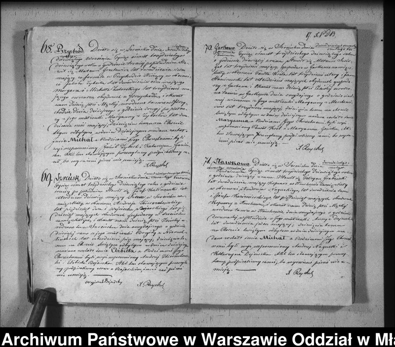 Obraz 19 z jednostki "Akta urodzeń, małżeństw i zgonów"