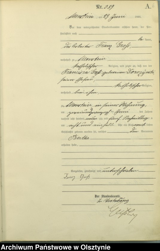 image.from.unit.number "Geburts-Haupt-Register Tom II,Nr 385 - 790"