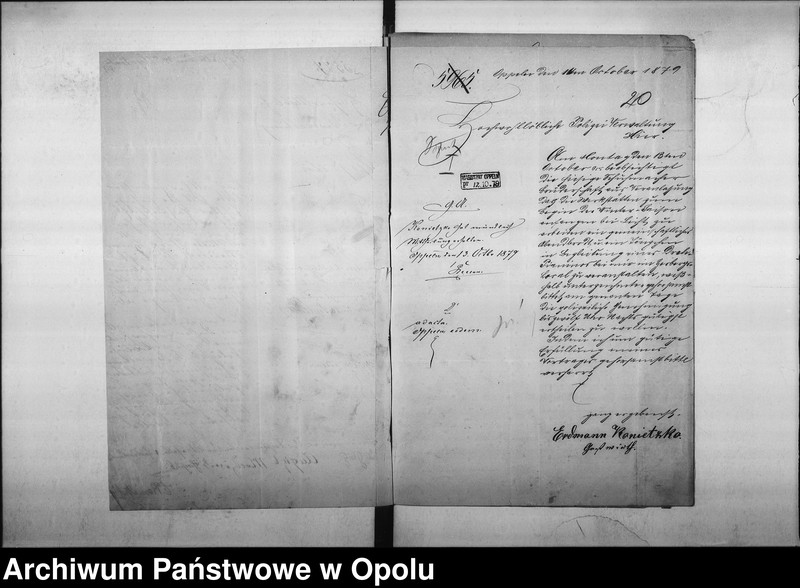 Obraz 19 z jednostki "Acta des Magistrats zu Oppeln betreffend die Schankanlage in dem Ringhause No 13"