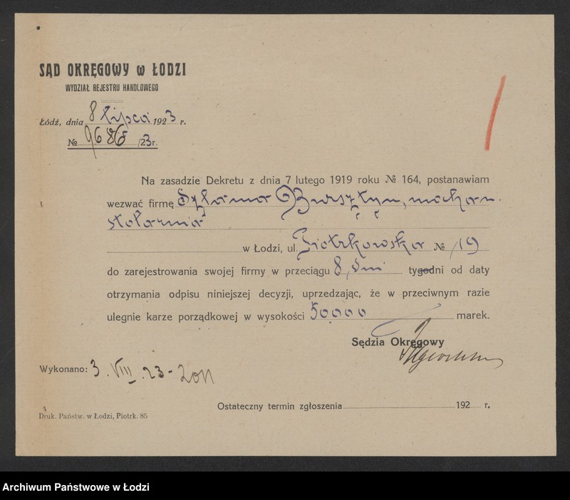 Obraz 3 z jednostki "Szlama Bursztyn – stolarnia"