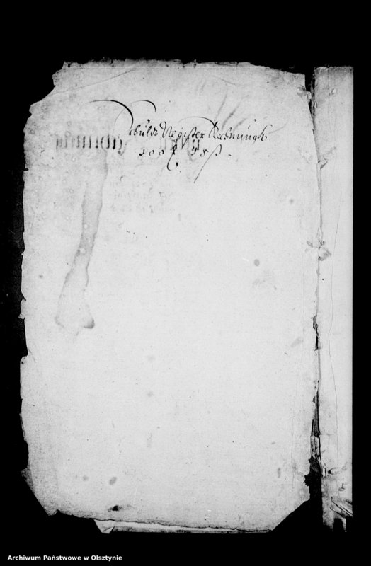 image.from.unit.number "Kirchen-Rechnung der Stadt Deutsch Eylau"